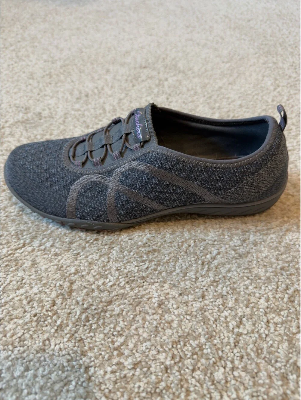 Skechers EZ Flex 3.0 Women's Size 9.5 Gray Memory Foam Slip On Walking Shoes